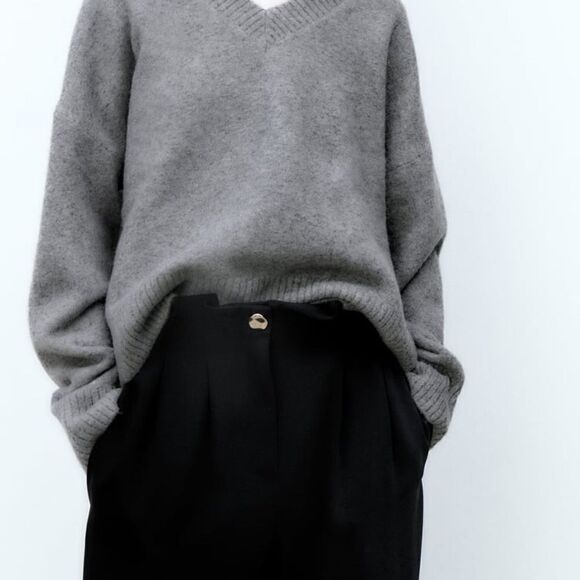 Zara Wide Leg Pants With Darts New - Picture 2 of 10